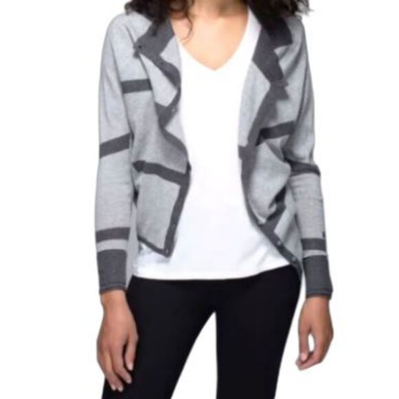 Lululemon After Class Cardigan Stripe Button Down Sweater Womens Small 6 Gray - Picture 2 of 6